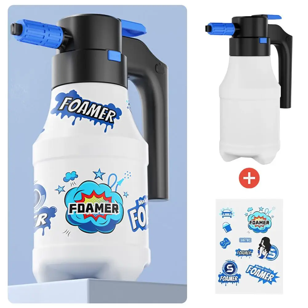 

1,5 л электрический распылитель пены для мойки автомобилей, бытовой ручной автомобильный распылитель пены под давлением, садовый распылитель воздуха для мытья U2F4