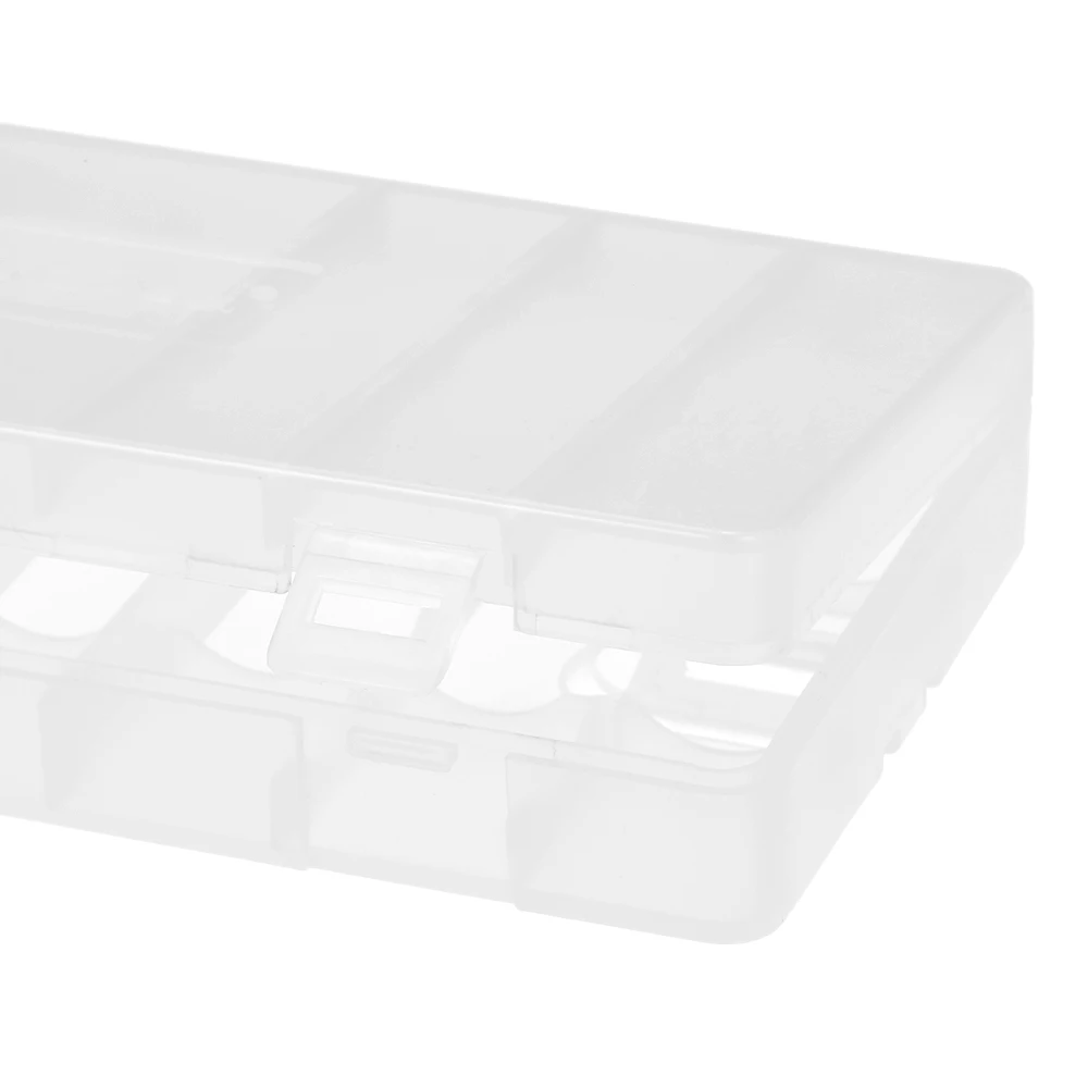 

1Pc PALO Transparent AA Battery Storage Box Case High-quality Container Durable Plastic Battery Holder with Lid Holds 8 AA / AAA