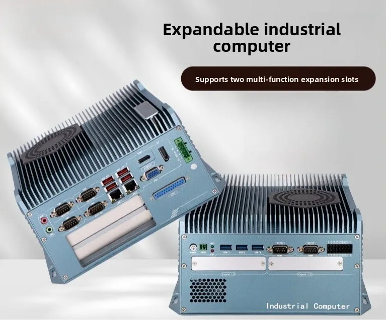 Industrial Embedded PC Multi Gigabit LAN Multi Serial RS232 RS485 Expandable High Performance Fanless Host