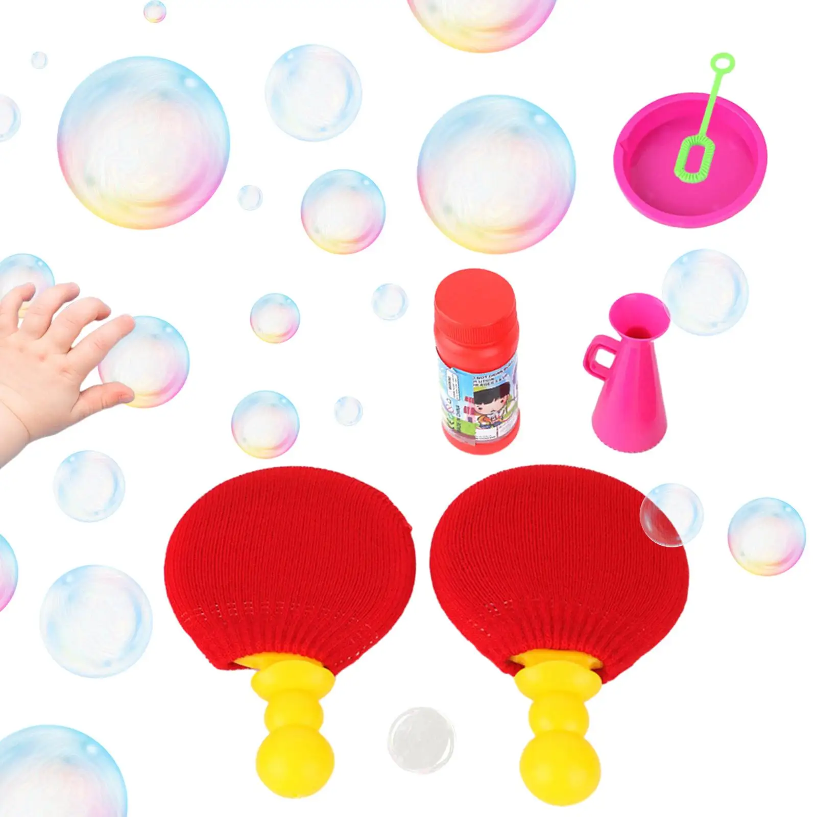 

Unpoppable Bubbles Solution Toy Ping Pong Game with Soap Bubble Touchable Bouncing Bubble Kits for Toddlers Kids Great Gift