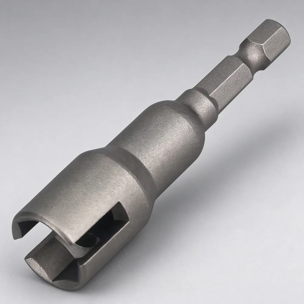 5pcs Natural Slotted Butterfly Hole Socket Wrench 65mm, Hex Shank Electric Screwdriver Wing Nut Socket Driver Tool