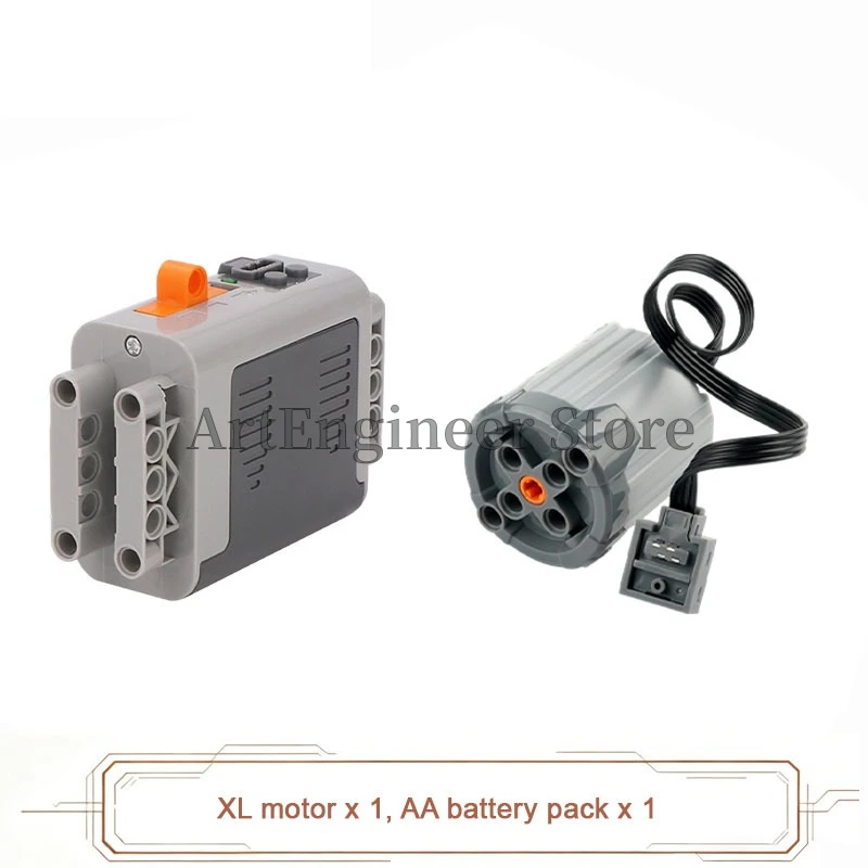 Verbessertes M/L/XL/Servo-Motor-Power-Functions-Set mit hohem Drehmoment, technische Bausteine, kompatibel mit Spielzeug der großen Marken