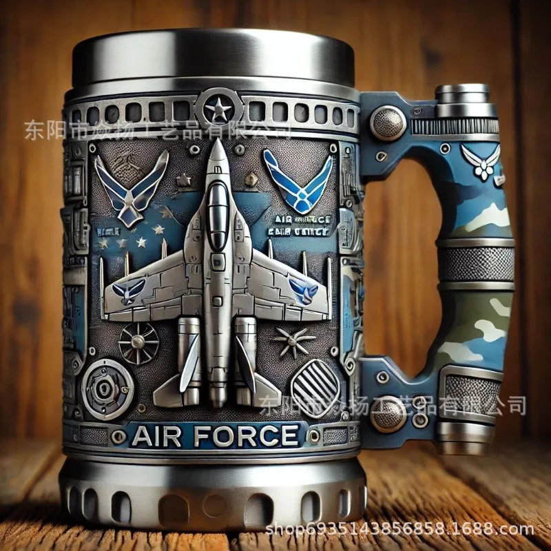

Military 3D Mug Military Peripheral Model Ornament 3D Mug Resin Coffee Cup Home Resin Ornament