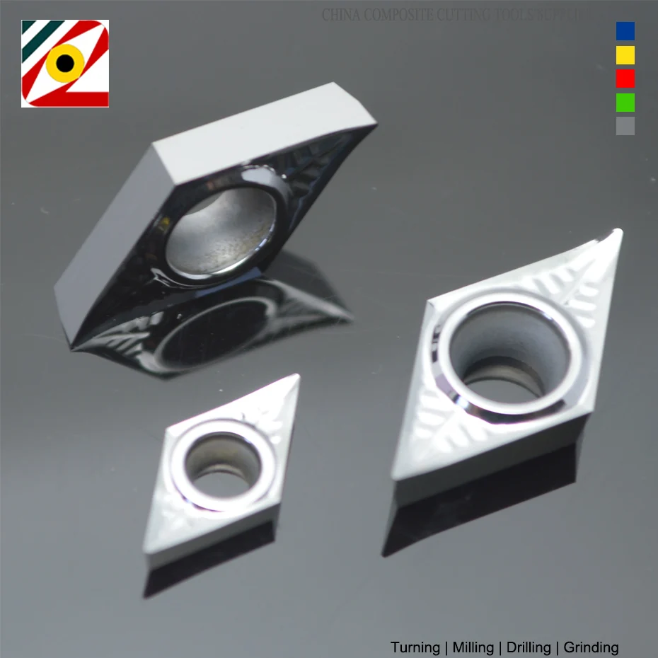 10Pcs DCGT070202 DCGT070204 DCGT11T304 DCGT11T308 CNC Carbide Inserts Internal Turning Tool Machining Aluminum Copper Wood