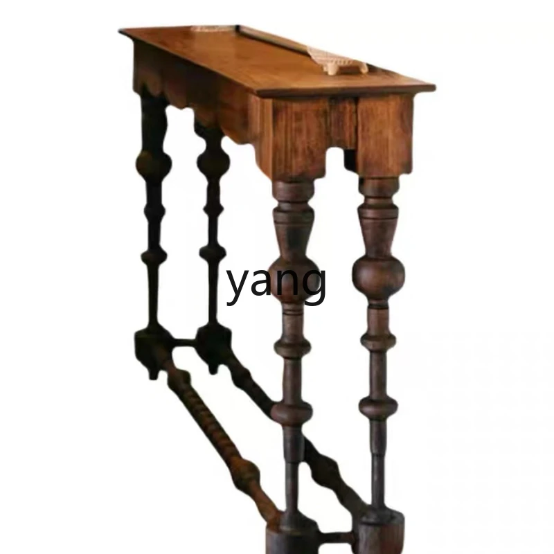 LH retro home design entrance table against the wall display cabinet new Chinese style strip table solid wood furniture