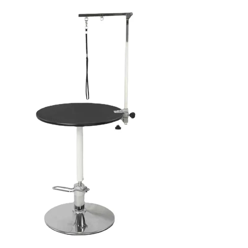 

Pet grooming table, bathing, blowing, shearing, modeling table, hydraulic lifting dog grooming round table, boom bracket