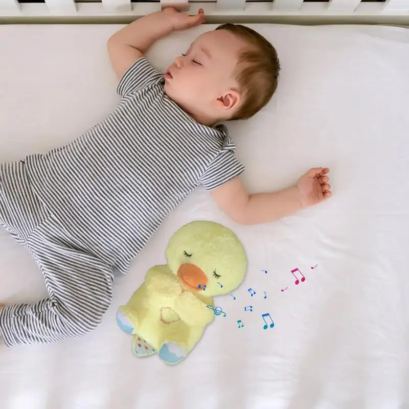 Schattige Eend Knuffel Zacht En Comfortabel Ademen Beer Baby Gloeiende Slaap Buddy Plushie Kussen Pop Speelgoed Verjaardagscadeau Voor Kinderen