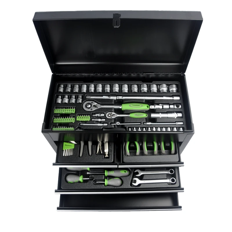 

119pcs Household Tool Set Heavy Duty Metal Box Kit Daily Use