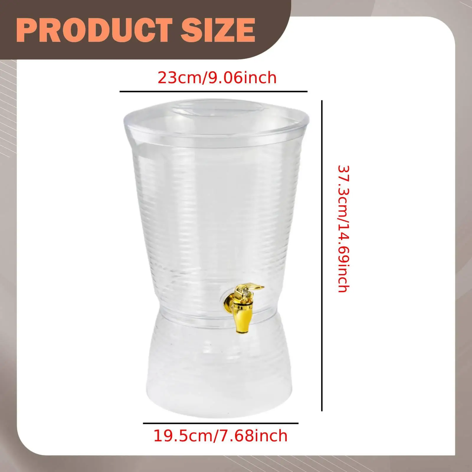 Countertop Beverage Dispenser Large Capacity 6L Clear Drink Container Easy Pull Spout for Party Gatherings Self Serve