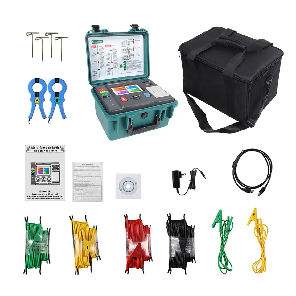 ES3002E Digital Multimeter Double Clamp Grounding Resistance Tester Grounding Resistance Rate Tester