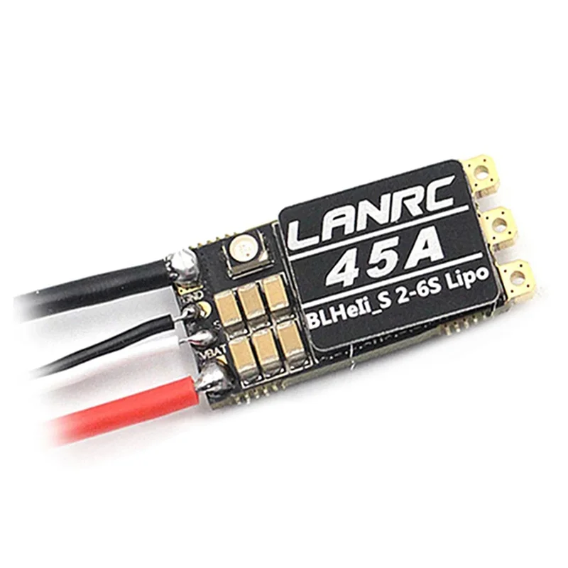 A52T 3X Blheli S 2-6S Lipo 45A Brushless ESC Built-In Programmable RGB LED D-Shot 150/300/600 ONESHOT125