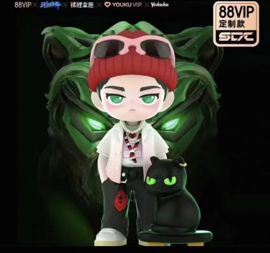 

Street Dance of China 5 SDC 5 Official Original Wang Yibo WEB Team Leader Pink PVC Figure Doll Toy Stand Sa