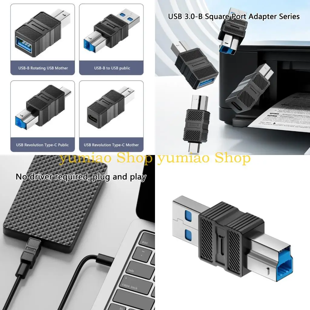 

587b USB3.0 Адаптер USB B Мужской конвертер разъема USB B в USB/Тип C Адаптер для сканера принтера Внешний жесткий драйвер.