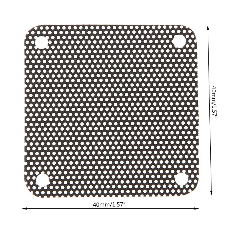 Cuttable Computer Mesh Dustproof Cover Chassis Dust Cover,40x40mm DIY PVC PC for Case Fan Cooler Black Dust Filter DIY