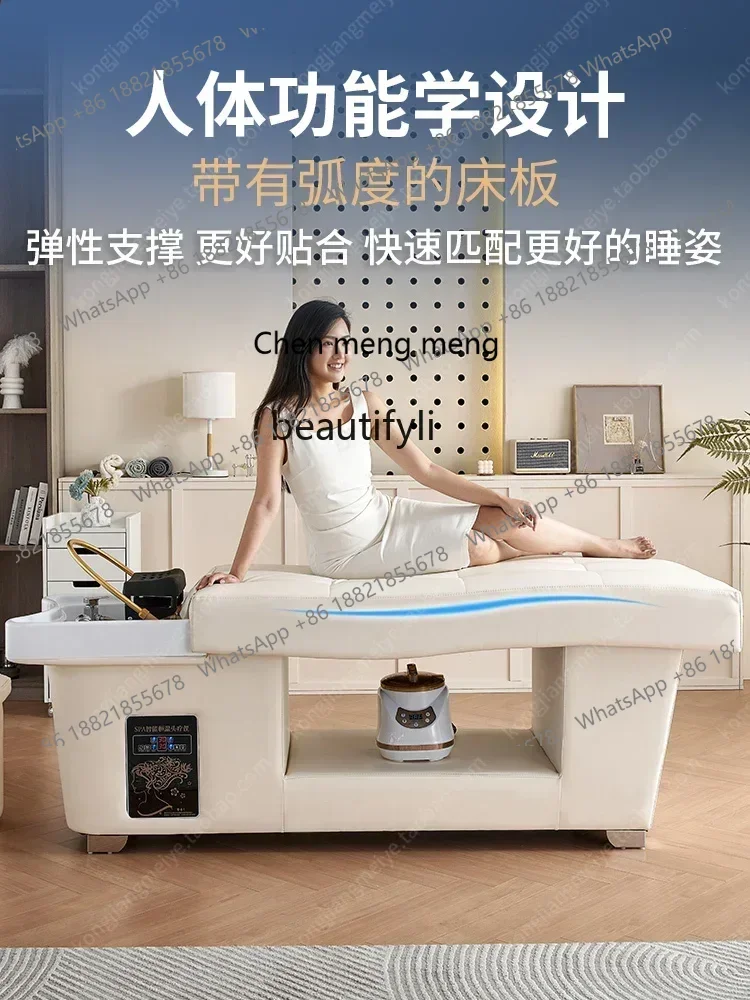 Y183FF cqyThai hair treatment shampoo bed water circulation fumigation barber shop special beauty salon massage bed