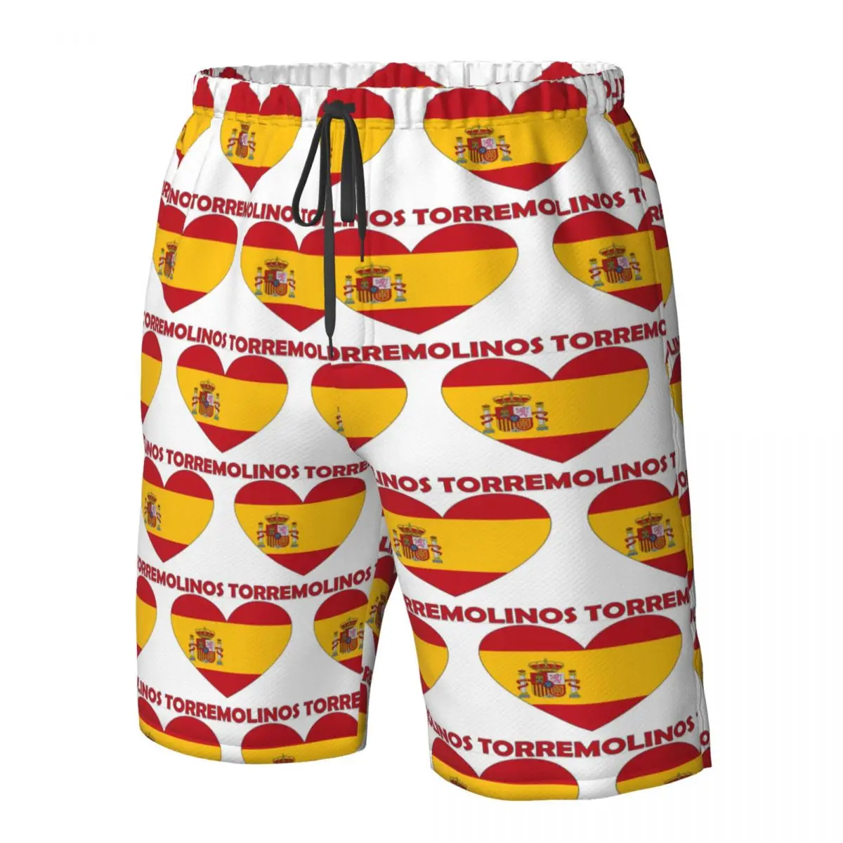 القلب العلم الحب Torremolinos اسبانيا جذوع الشاطئ مجلس السراويل عارضة سريعة الجافة السباحة الصيف الرجال السراويل #3