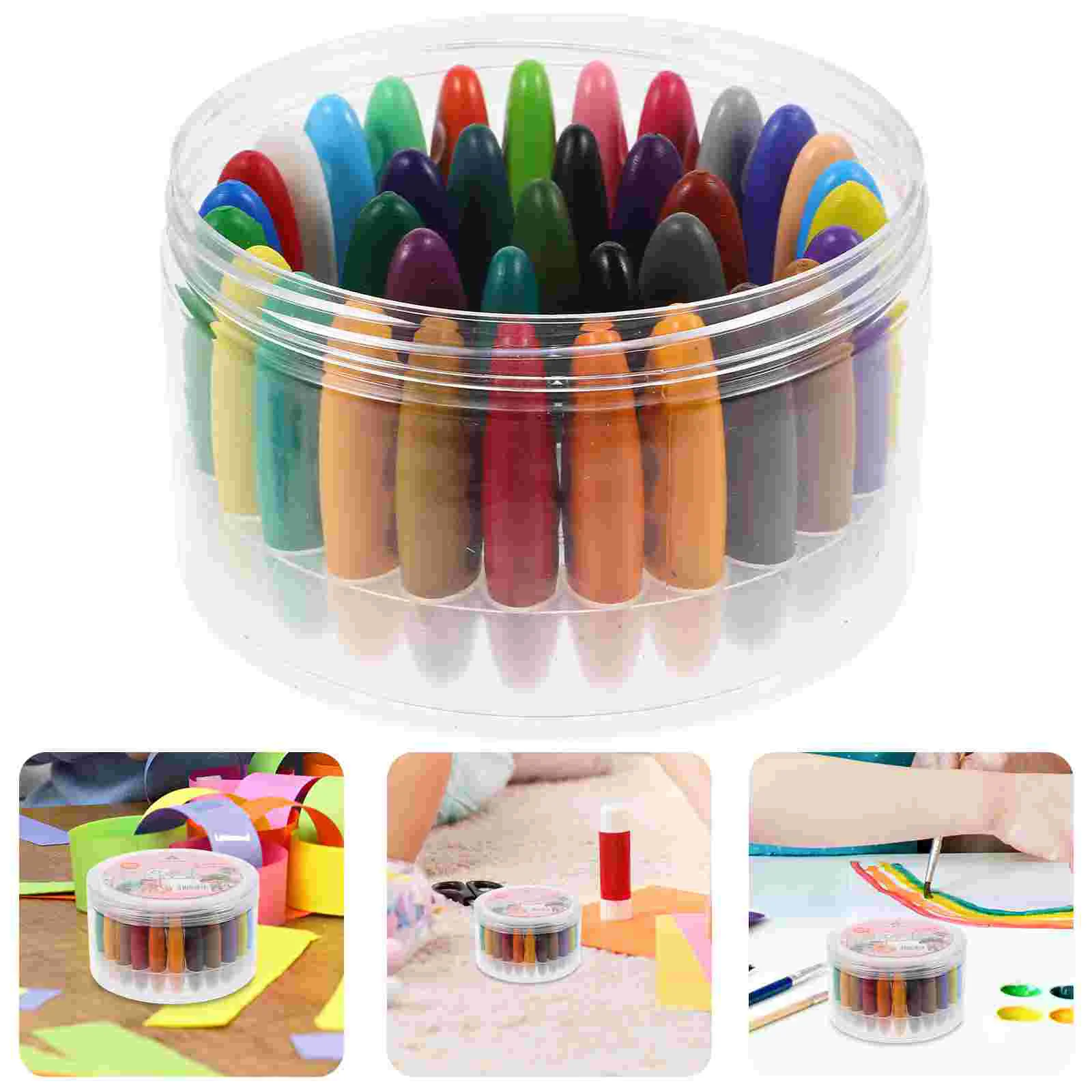 36 Pcs Crayon Colored Crayons Toddler Painting Hole Washable Small Wax Marker Pencil for Child