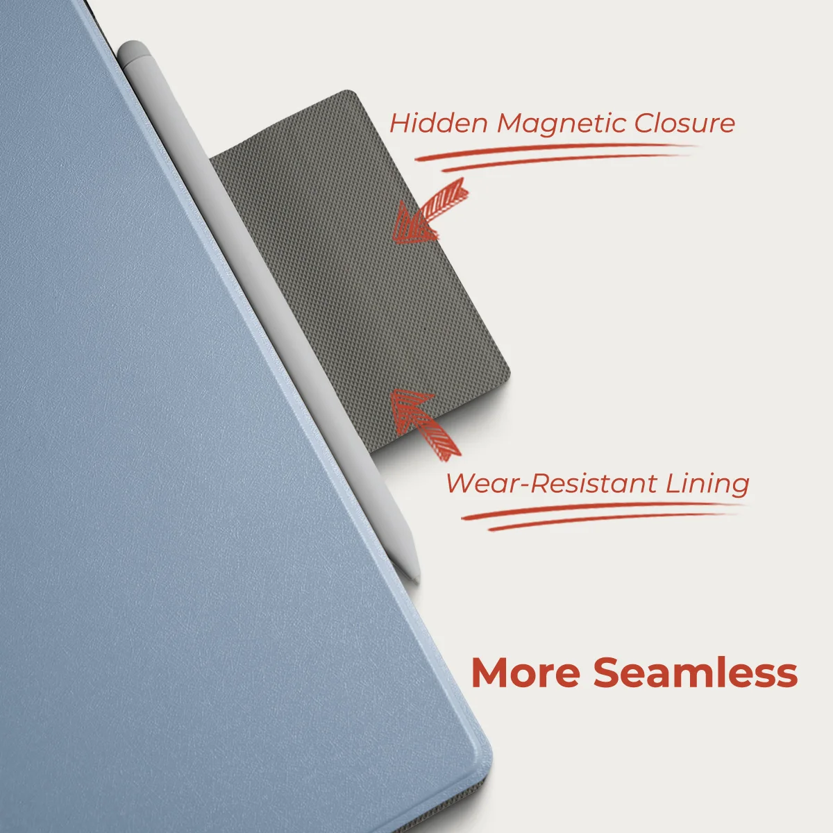 twosheep Hülle für Kindle Scribe 11" Scribe Colorsoft Scribe ohne Frontlicht, magnetische Standabdeckung, Smart Wake Sleep Shell – Detail 3
