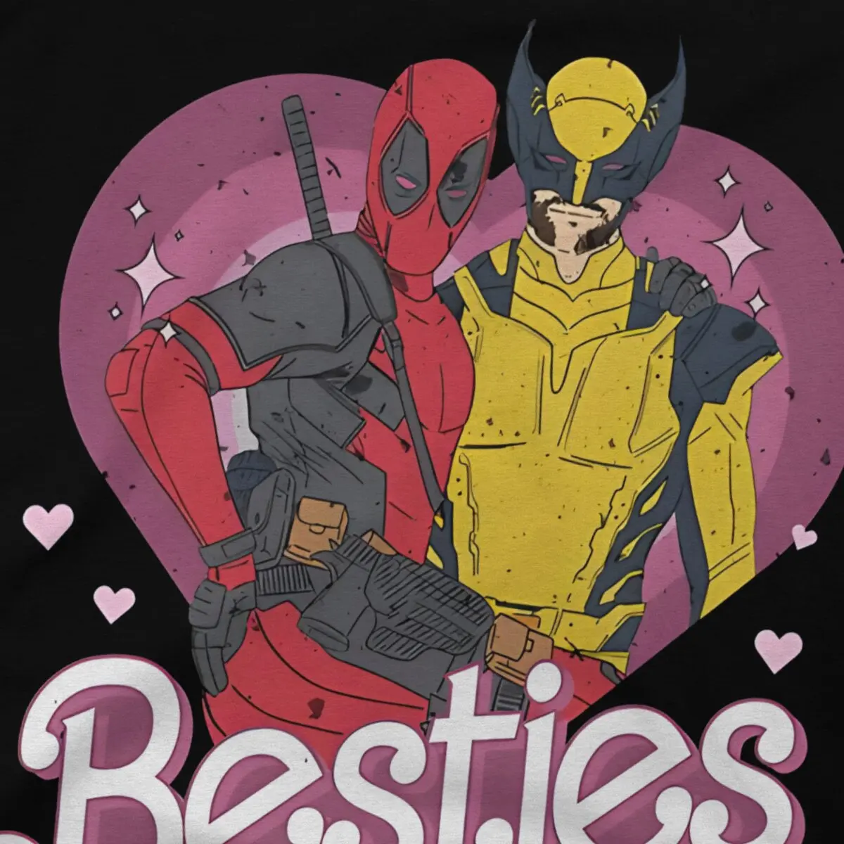 Marvel X-man Deadpool & Wolverine Man TShirt Brothers Besties Individuality T Shirt Harajuku Streetwear Hipster