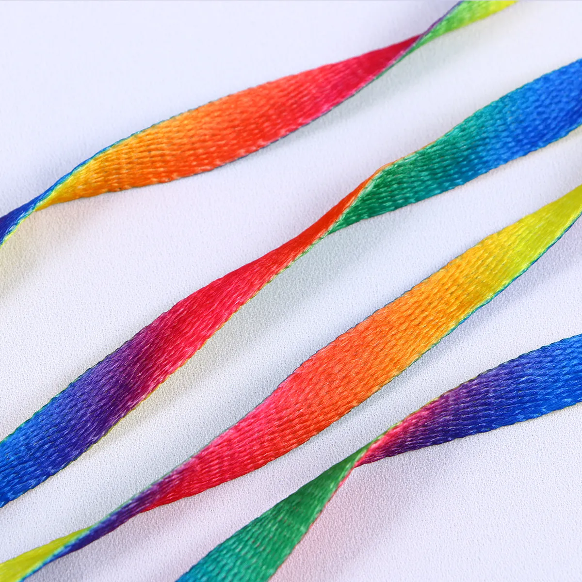 

10Pairs Rainbow Shoe Laces 120Cm Gradient Color Flat Shoelaces for Sneakers Running Shoes Canvas Trainers Strong Wearable Blend