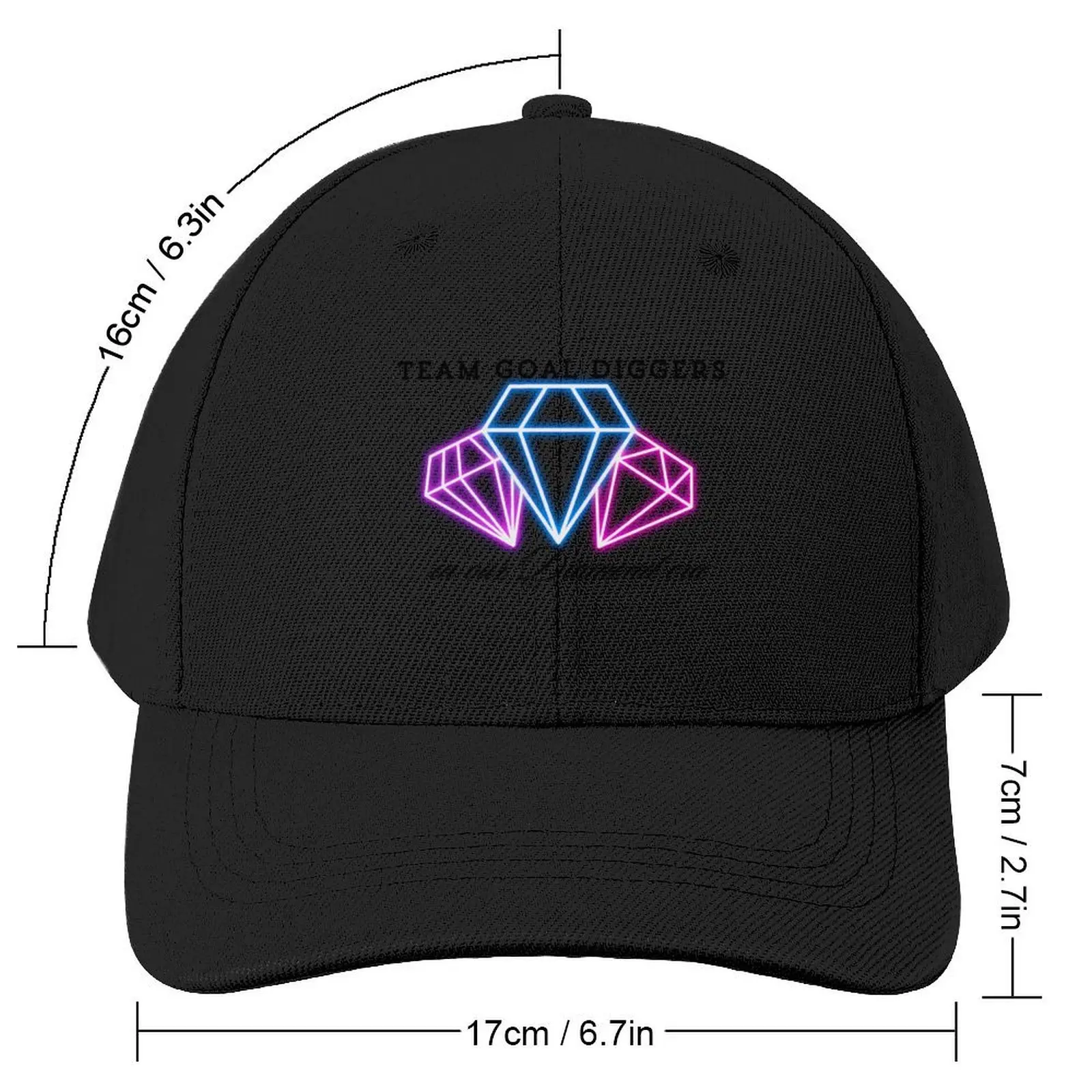 Team Goal Diggers - Diamond Era Version 2 black font Baseball Cap Snap Back Hat Kids Hat Cosplay Custom Cap Women Men's