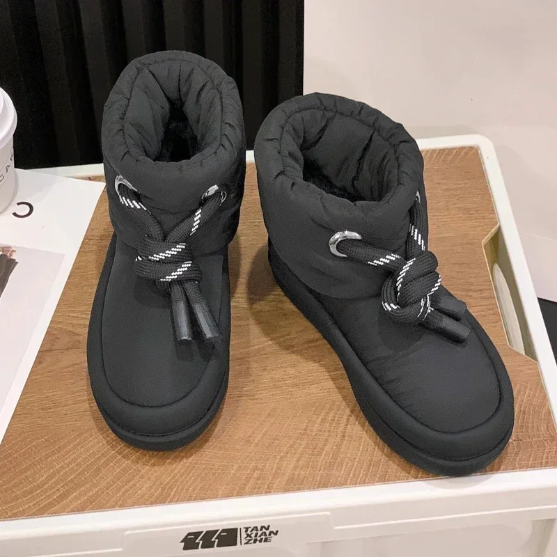 3.5CM Snow Boots For Women 2024 Winter New Platform Mid-tube Women's Short Boots Fashiona Fur Warm Women's Winter Shoes