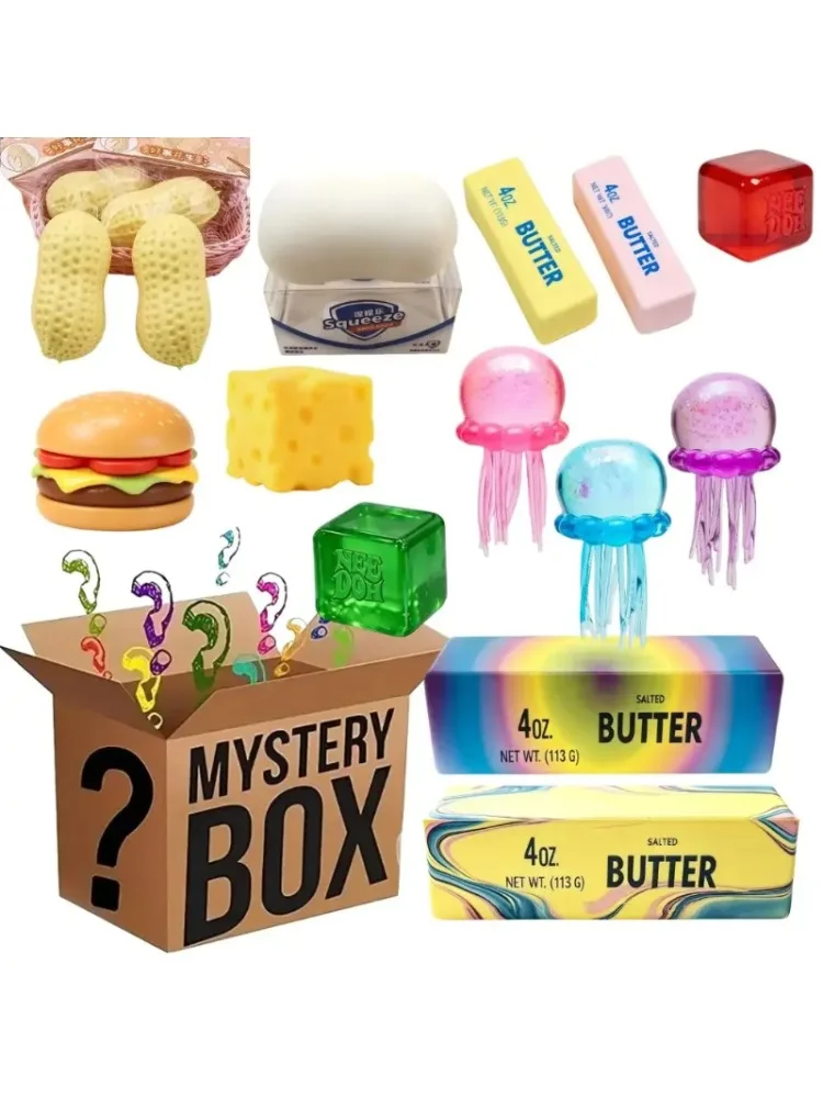 Heißer Blind Box Überraschungs-Kawaii Katzenpfoten-Mochi-Squishy, simuliertes Lebensmittel-Fidget-Spielzeug, niedliches Quetsch-Fuß-Spielzeug zur Stresslinderung