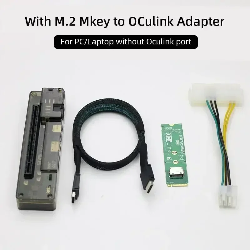 

US.EU EXP GDC OCuLink GPU Dock PCIe 4.0 x4 Высокоскоростная док-станция для мини-ПК, ноутбука, внешней видеографической карты, ключ M.2 M к