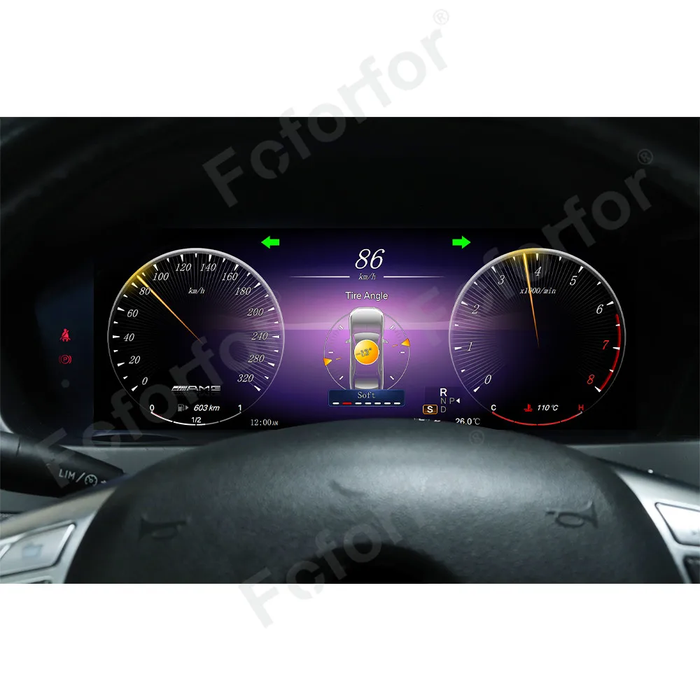 New Car LCD Digital For Benz C Class W204 2011-2014 Cluster Virtual Cockpit Speed Meter Head Unit Accesorries Dashboard Display