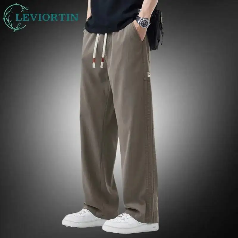 

Spring/summer men's versatile casual straight leg jeans lightweight, breathable, elastic, moisture wicking, sports outdoor pants