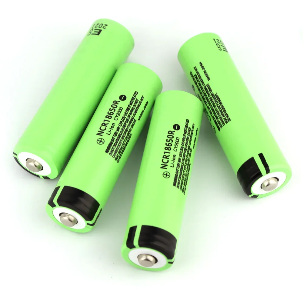 Hot 100% New Original NCR18650R 3.7V 2000mAh 18650 Lithium Rechargeable Battery For Flashlight Batteries (Button Top)