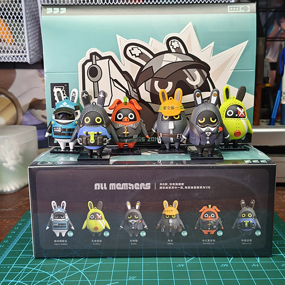 Oryginalna figurka Zenless Zone Zero, urocza lalka Bangboo, standee, oficer Cui Amillion, figurki anime, ozdoby, ekskluzywne zabawki kolekcjonerskie.