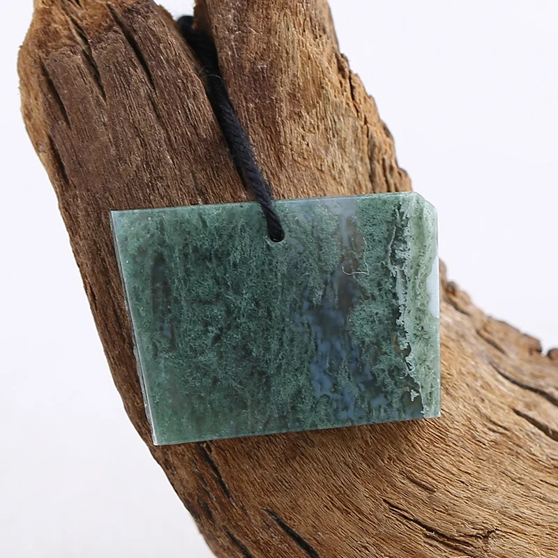 

Натуральные прямоугольные бусины из мха-агата для изготовления украшений, бусины из натуральных камней ручной работы