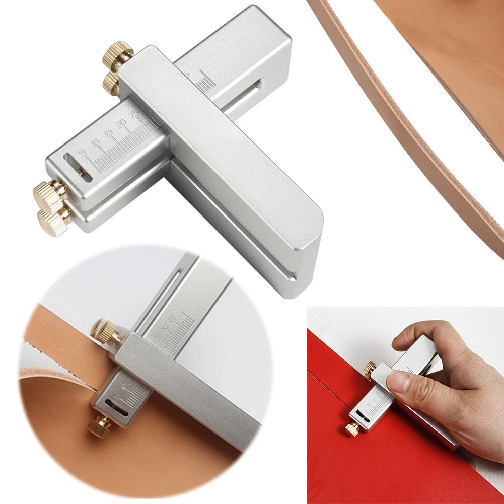 

Strip Belt Precise Cutting Tool Aluminum Alloy Leather Belt Cutter Leather Cutting Tool for Leathercraft Incision Cutter