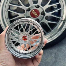 1:5 BBS/RAYS Mini Aluminum Alloy Forged Wheel Hub Upscale Racing Hub Model Automotive Interior Ornaments Decoration