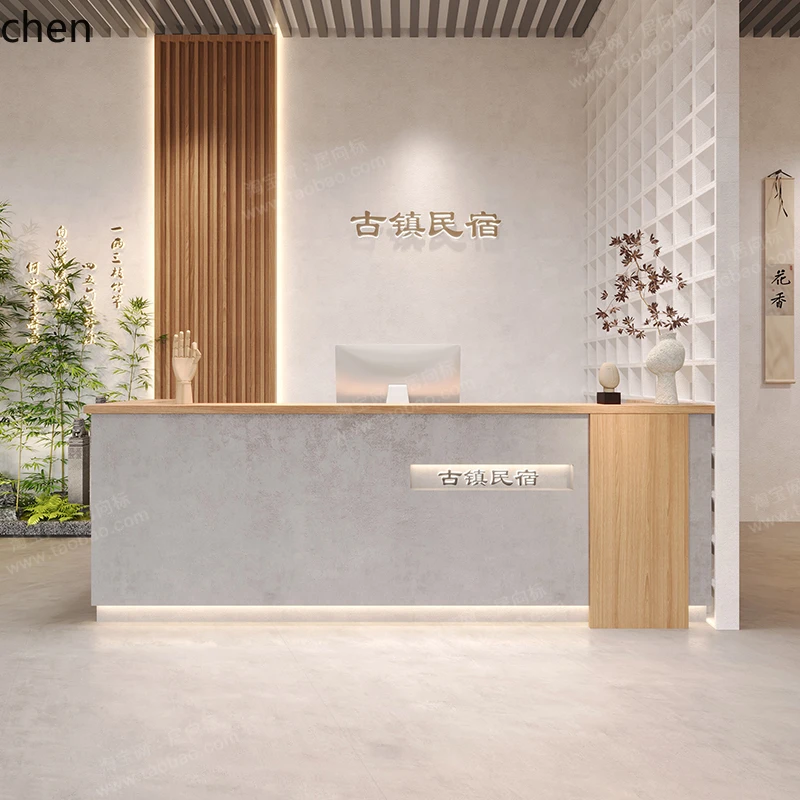 HTT high-end bar checkout page company B & B hotel front desk reception Internet celebrity clothing store tea house