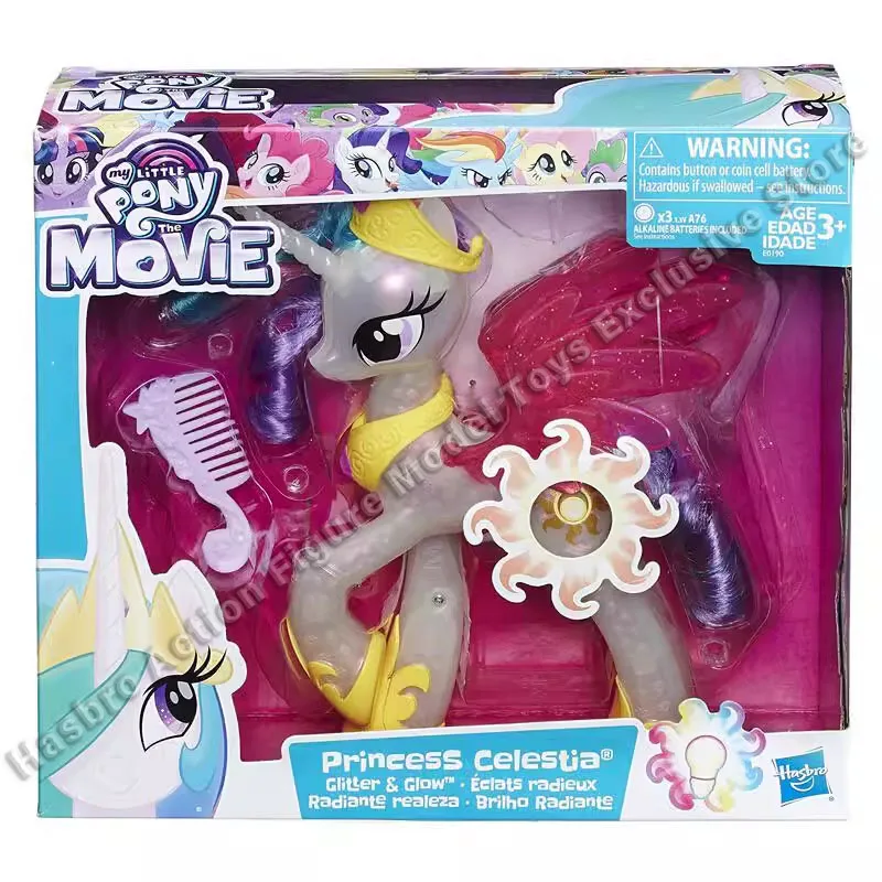 In Stock Hasbro My Little Pony Princess Celestia Action Figures Model Toy Collectible Glowing Toys for Children Holiday Gift