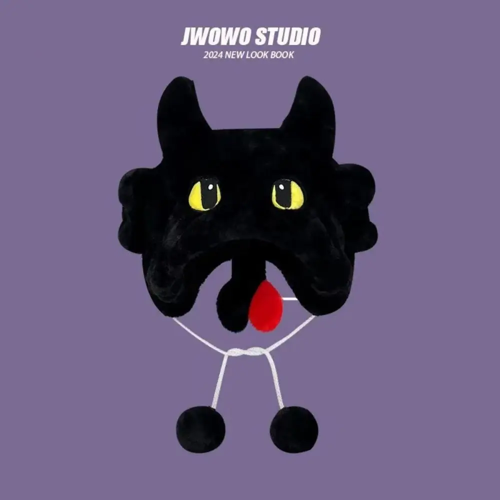 العصرية الكورية أنيمي قبعة بلا أسنان عادية التنين قبعة بلا أسنان في الهواء الطلق حماية الأذن الدافئة الدانتيل متابعة قبعة الشتاء