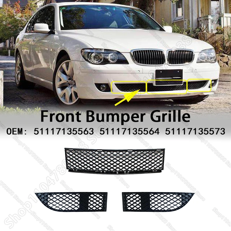 

Решетки переднего бампера, сетка для 2006-2008 E65 E66 BMW 750i 750Li 760i 760Li Alpina B7 51117135563 51117135564 51117135573
