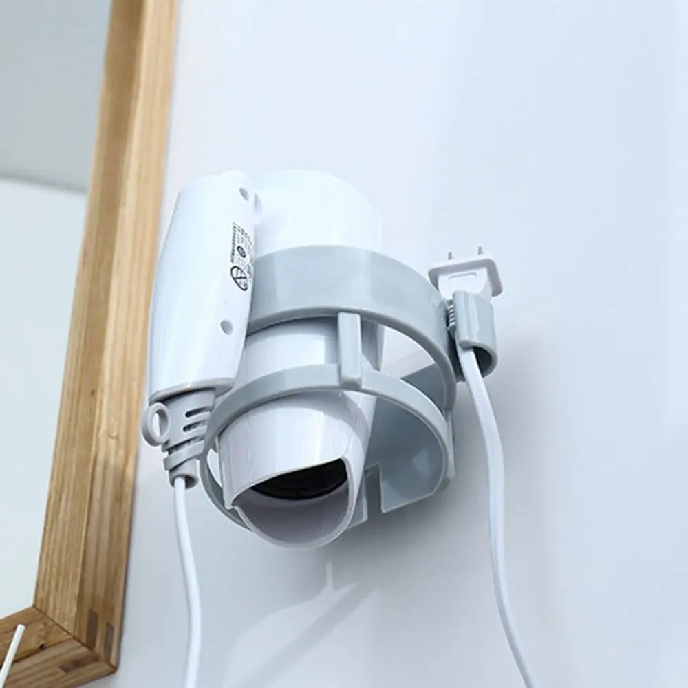 Perforation-Free Hair Dryer Stand Wall Hanging Storage Rack Hair Dryer Storage Shelf Storage Shelf Hairdryer Holder High Quality