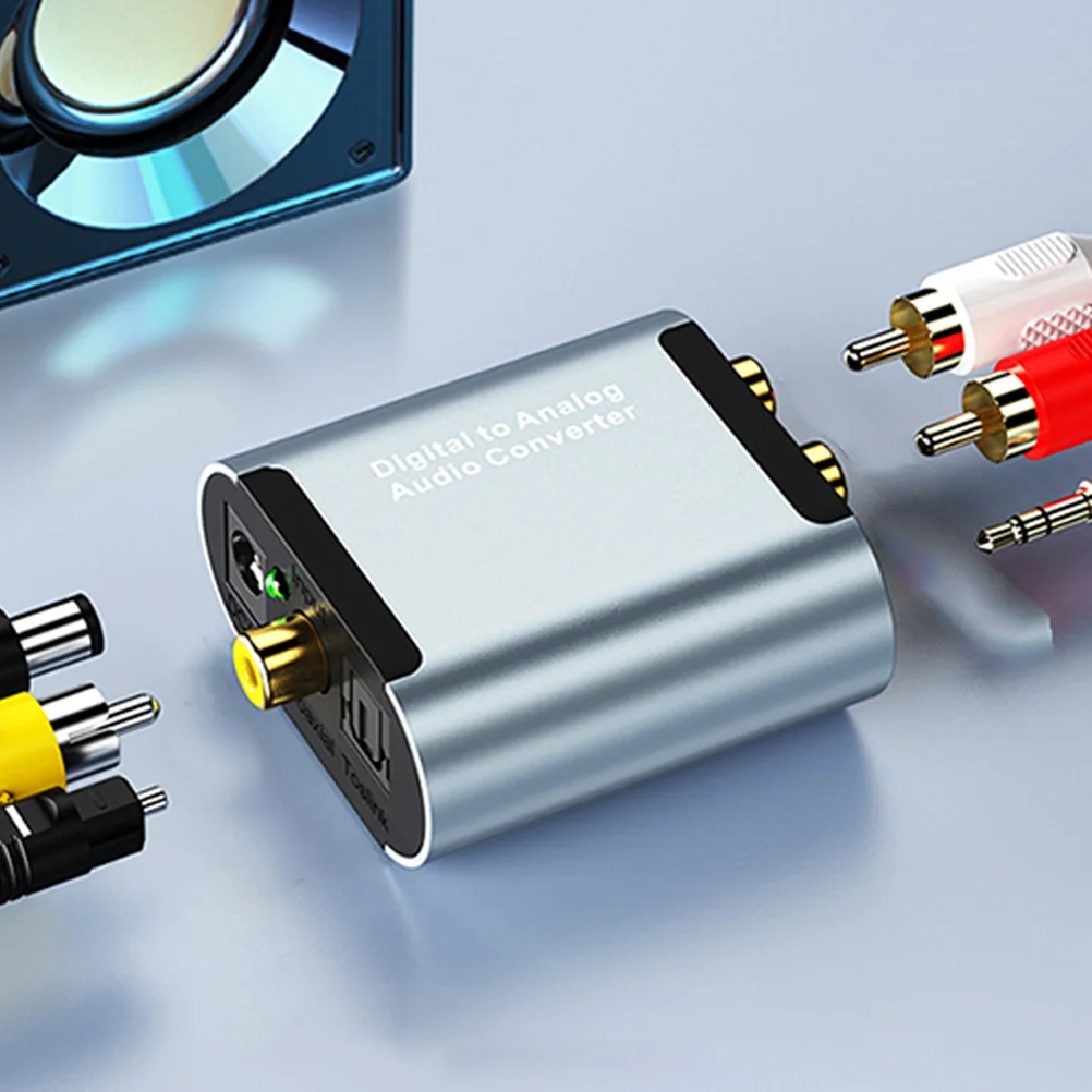 

Digital Audio Converter Aluminum Gold Plated Optical Adapter 32 44 48 96KHz Sampling Rate Fiber Audio Splitter