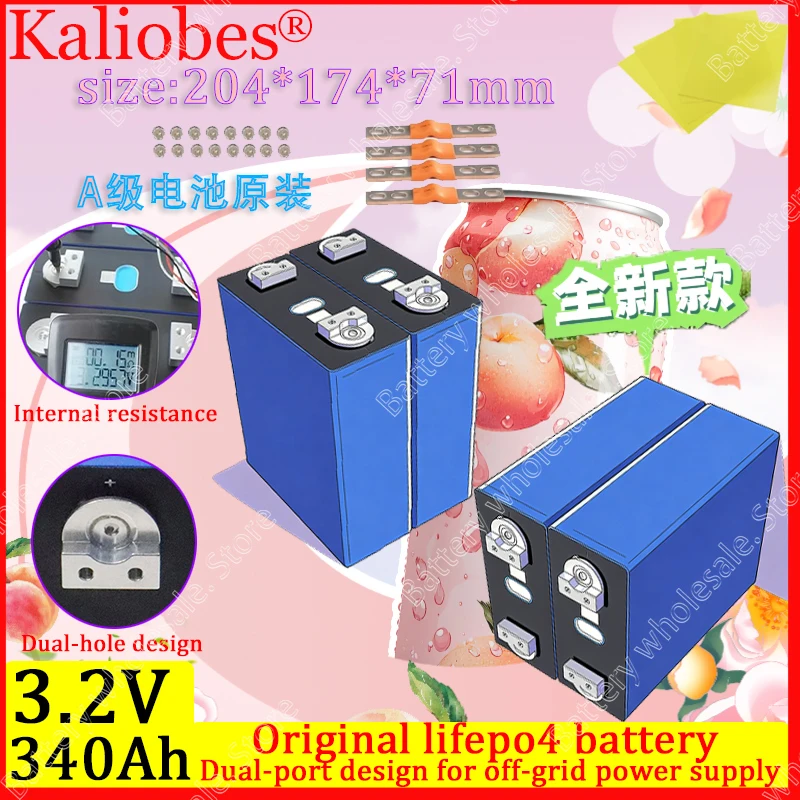 

Новая литий-железо-фосфатная (LiFePO4) батарея 3.2В 340Ач, класс А, 12В/24В/48В, с двумя резьбовыми разъемами, для автономных систем накопления энергии, срок службы 8000 циклов, для плавательных лодок.