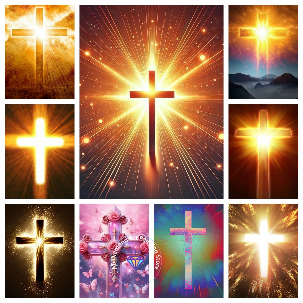 

Cross Jesus Christ AB Diamond Painting Kit 5D DIY Diamond Embroidery Cross Stitch Handmade Art Gift Crafts Home Decor Gift