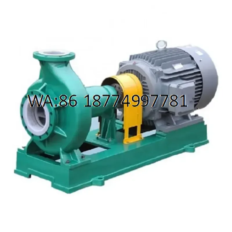 custom IHF PTFE Lined Fluoroplastic Centrifugal Chemical Pump High Pressure CE Certified for Hydrochloric Acid Transfer
