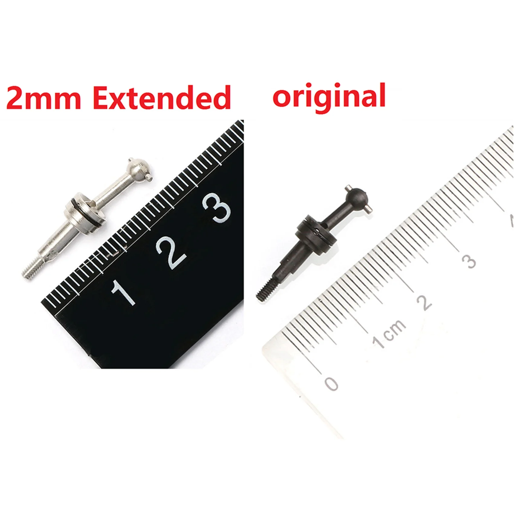 ABUM-8Pcs 2Mm Extended Metal CVD Universal Joint Shaft Transmission For Wltoys K969 K979 K989 P929 1/28 RC Car Upgrade Parts