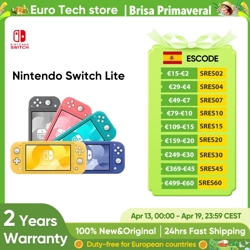 Consola de juegos portátil Nintendo Switch Lite, liviana y portátil, controlado…