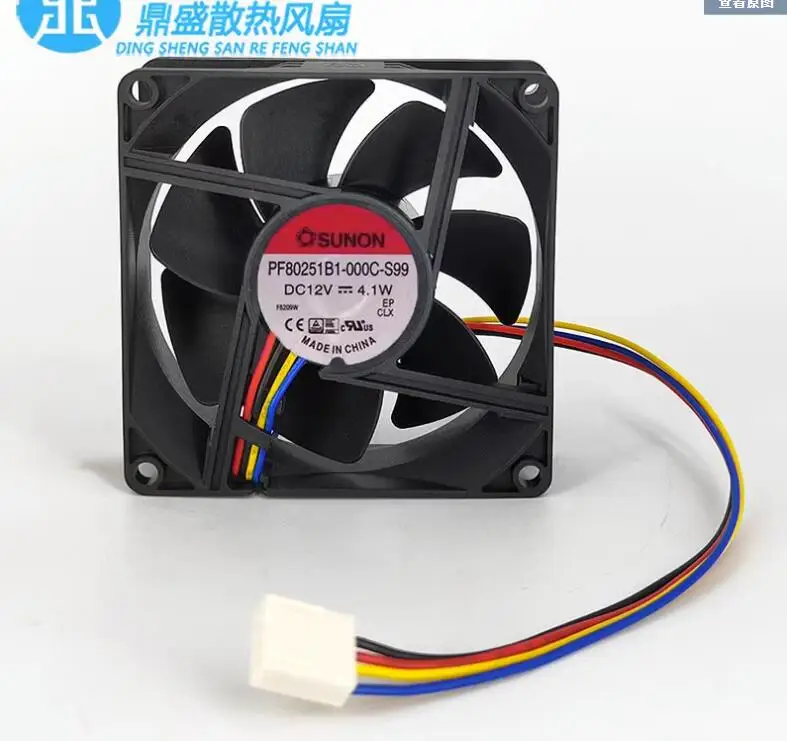 

SUNON PF80251B1-000C-S99 Server Cooling Fan DC 12V 4.1W 80x80x25mm 4-Wire