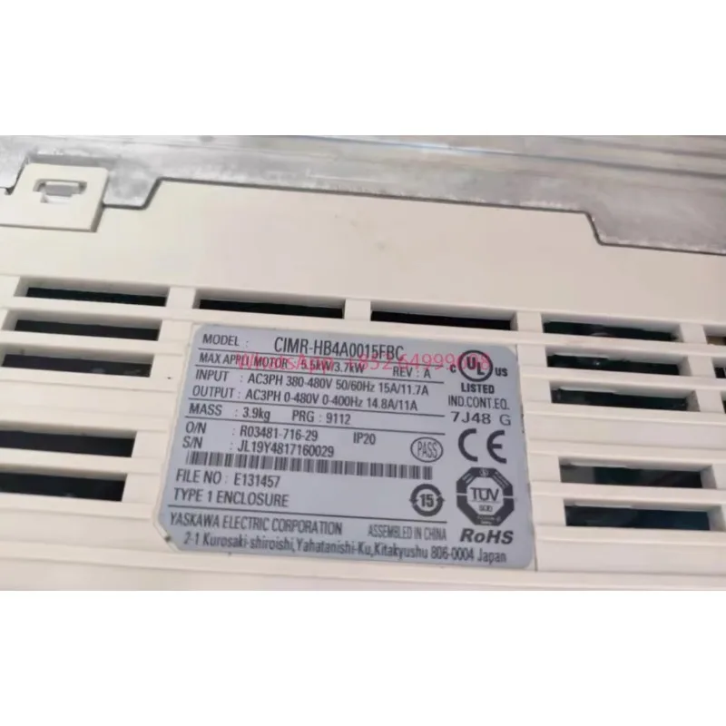 

Used CIMR-HB4A0015FBC converter 5.5 kw/3.7 kw