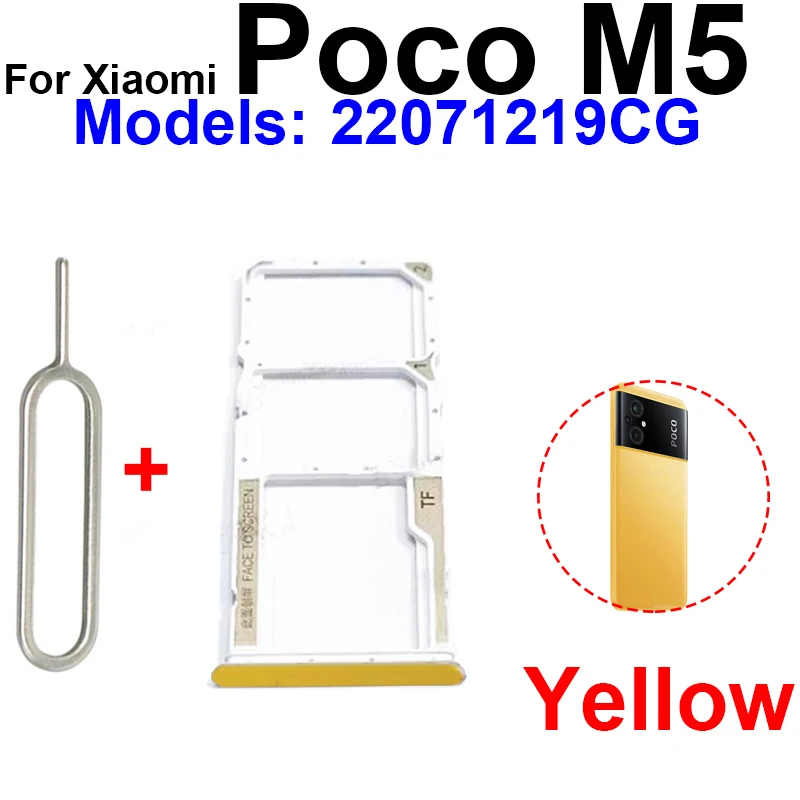Sim Card Tray Holder For Xiaomi Poco X5 F5 Pro M5 M5s SIM Card Slot Holder Socket Card Reader Adapter Replacement Repair Parts image 3