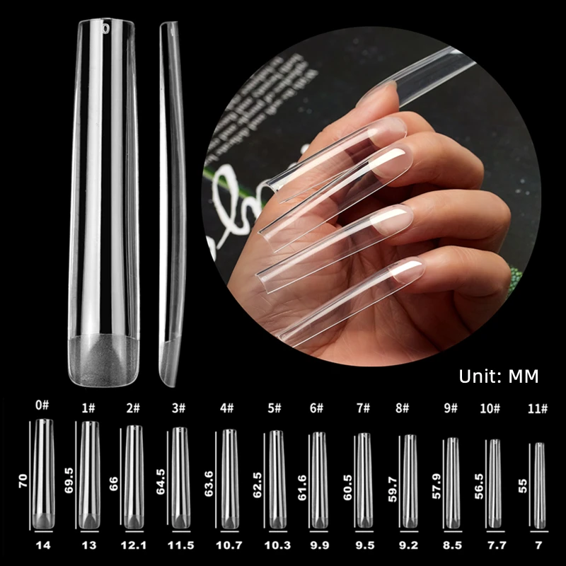 120 pçs dicas de unhas falsas 4xl longo quadrado unhas caixão cobertura completa macio gel dicas pressione no prego falso ponta manicure fornecimento 12 tamanhos